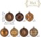 Fall Ornaments for Christmas Trees, 16ct Bronze Copper Brown Gold Shatterproof Fall Christmas Tree Decorations, 2.36 Inches Luxury Hanging Ball Ornaments for Thanksgiving Autumn Harvest